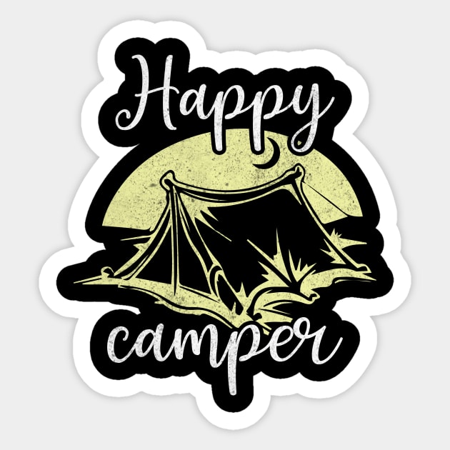 Happy Camper Sticker by Teewyld
